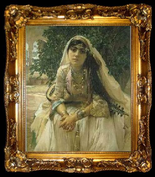 framed  unknow artist Arab or Arabic people and life. Orientalism oil paintings 331, ta009-2